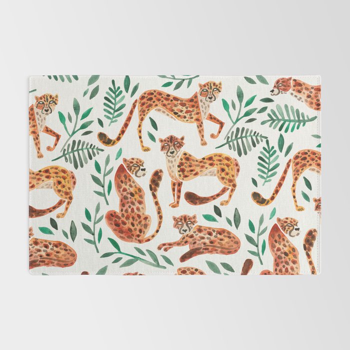 Cheetah Collection - Orange & Green Palette Rug Gallery Image 2