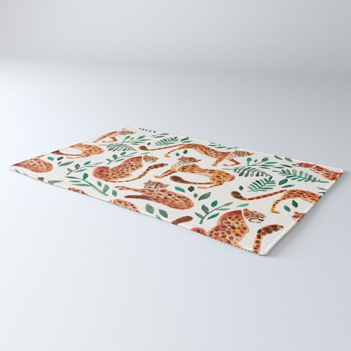 Cheetah Collection - Orange & Green Palette Rug Gallery Image 3