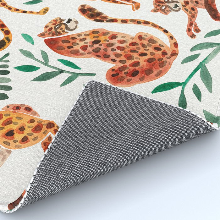 Cheetah Collection - Orange & Green Palette Rug Gallery Image 4