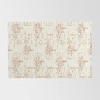 Southwestern Cowboy Toile - Light Brown on Cream Rug Gallery Image 2