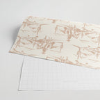 Southwestern Cowboy Toile - Light Brown on Cream Wrapping Paper Gallery Image 2