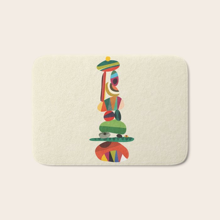 Totem - balanced pebbles Bath Mat Gallery Image 1