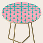 Colorful Mid Century Modern Star Pattern 950 Pink and Turquoise Side Table Gallery Image 2