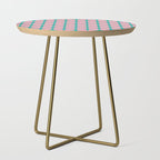 Colorful Mid Century Modern Star Pattern 950 Pink and Turquoise Side Table Gallery Image 1