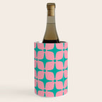 Colorful Mid Century Modern Star Pattern 950 Pink and Turquoise Wine Chiller Gallery Image 3