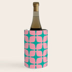 Colorful Mid Century Modern Star Pattern 950 Pink and Turquoise Wine Chiller Gallery Image 1