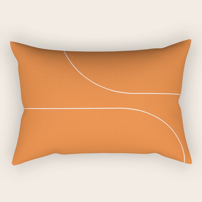 Modern Minimal Line Abstract XXV Rectangular Pillow Gallery Image 2