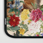 Cat and Floral Pattern IV Laptop Sleeve Gallery Image 3