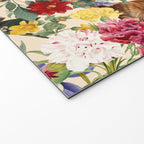 Cat and Floral Pattern IV Welcome Mat Gallery Image 2