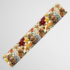 Cat and Floral Pattern IV Table Runner Gallery Image 3