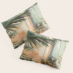 Villa Courtyard Mediterranean Art Pillow Sham Gallery Image 3
