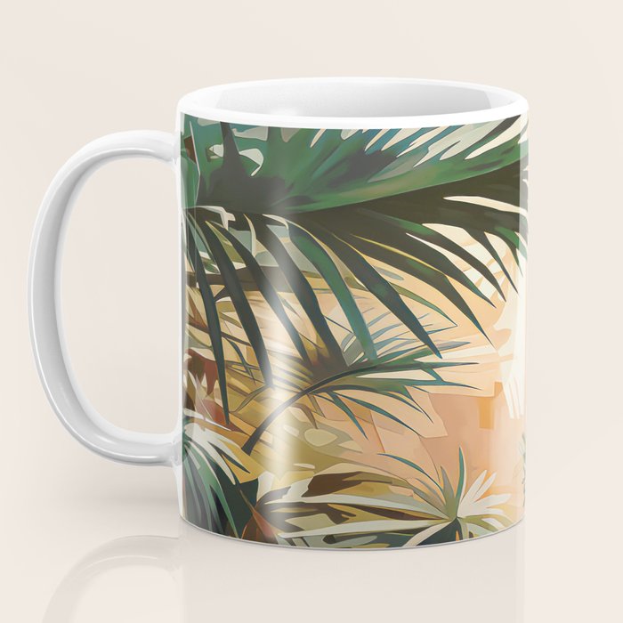 Villa Courtyard Mediterranean Art Coffee Mug Gallery Image 3