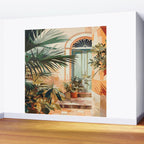 Villa Courtyard Mediterranean Art Wall Mural Gallery Image 2
