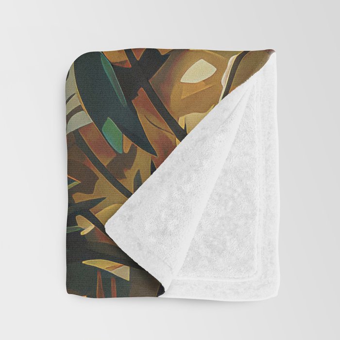 Villa Courtyard Mediterranean Art Throw Blanket Gallery Image 3