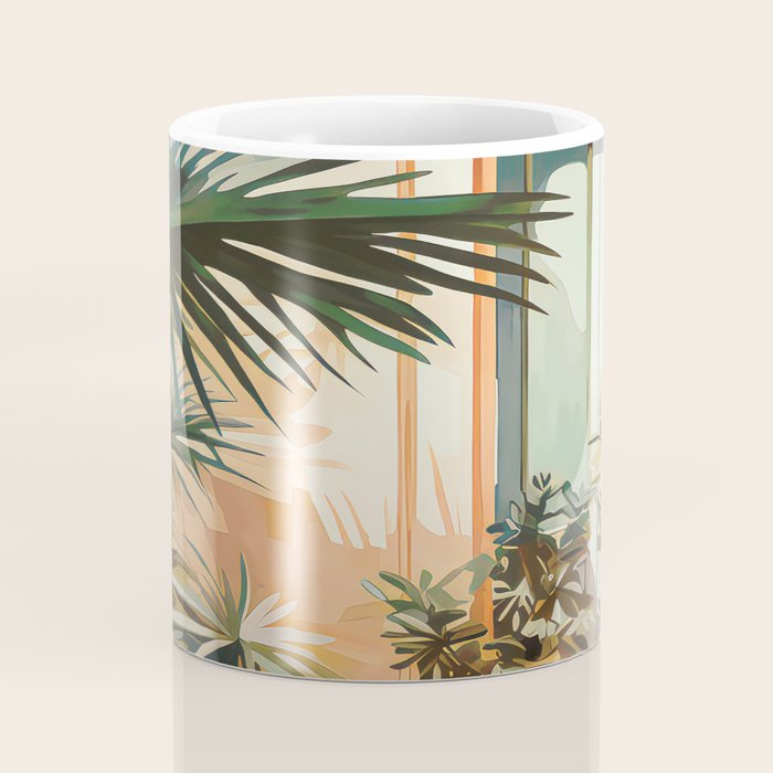 Villa Courtyard Mediterranean Art Coffee Mug Gallery Image 4