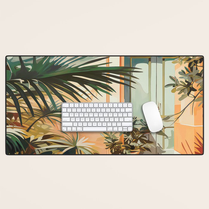 Villa Courtyard Mediterranean Art Desk Mat Gallery Image 1