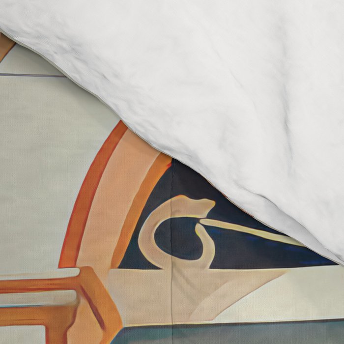 Villa Courtyard Mediterranean Art Comforter Gallery Image 4