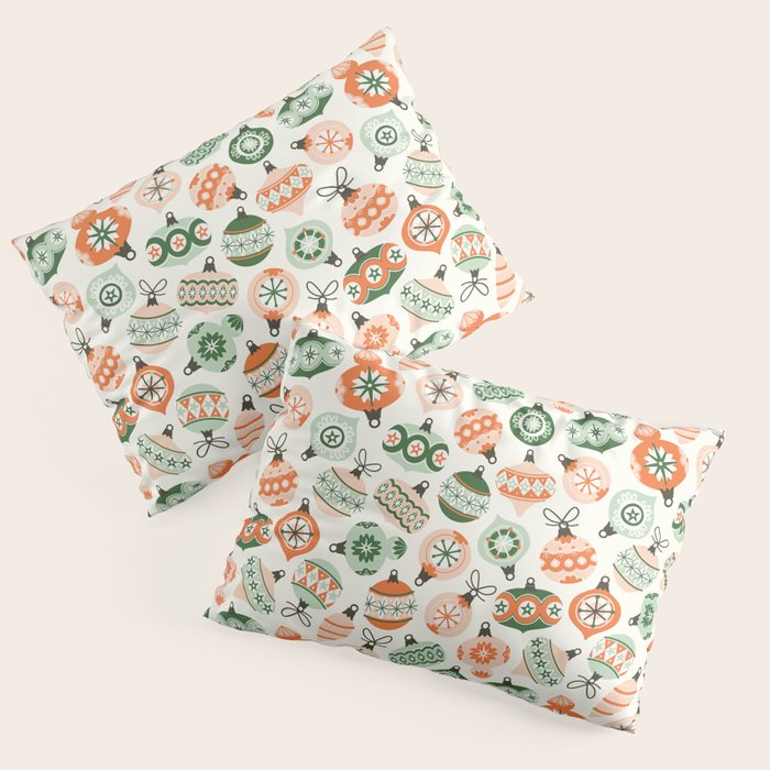Vintage Ornaments Pillow Sham Gallery Image 1
