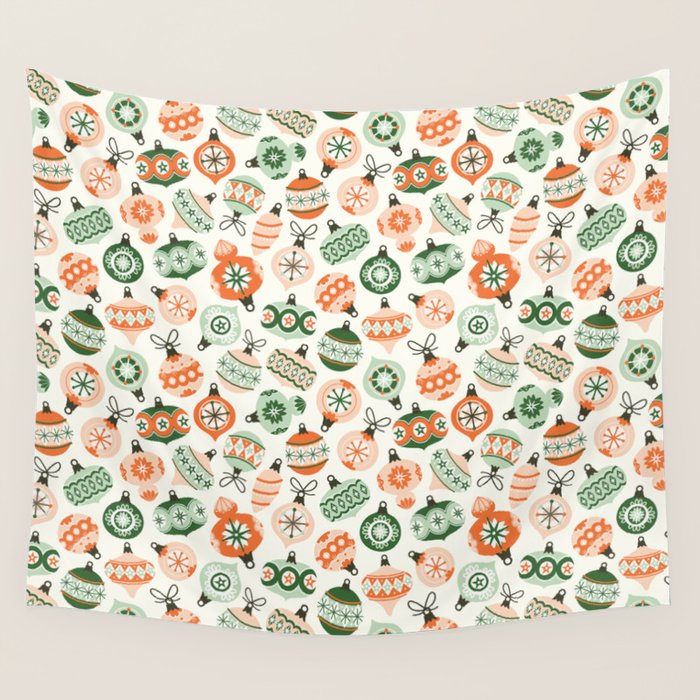 Vintage Ornaments Wall Tapestry Gallery Image 4