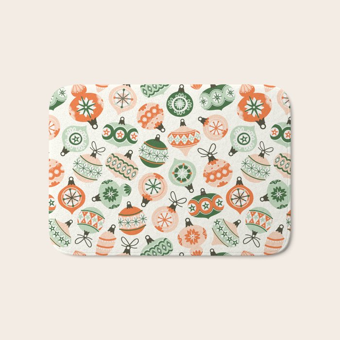 Vintage Ornaments Bath Mat Gallery Image 1