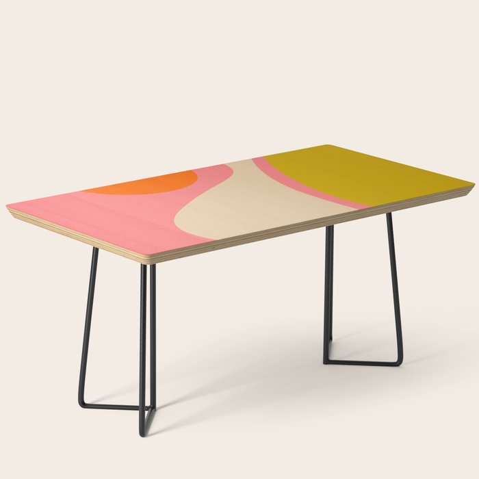 abstract composition modern blush pink Coffee Table Gallery Image 1