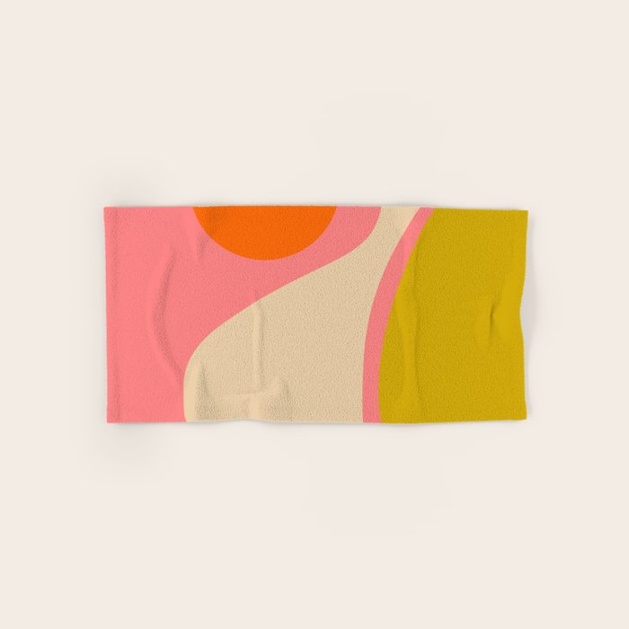 abstract composition modern blush pink Bath Towel Gallery Image 1