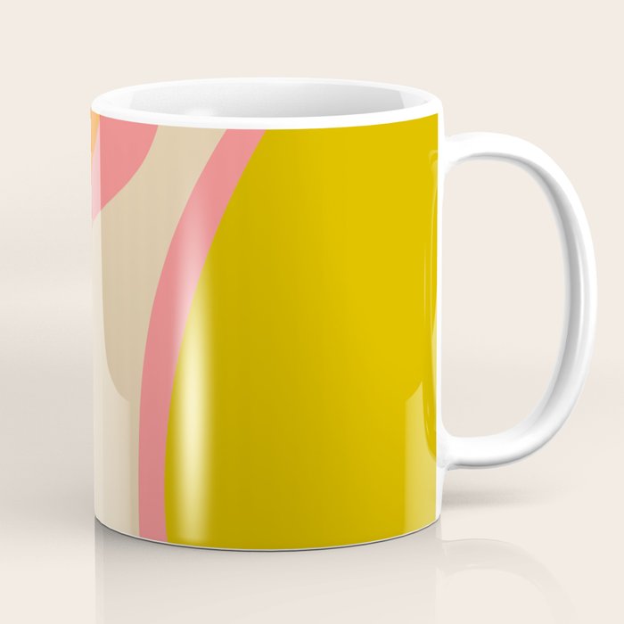 abstract composition modern blush pink Coffee Mug Gallery Image 1