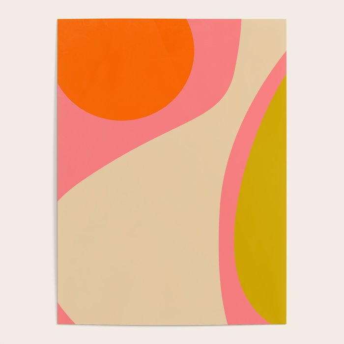 abstract composition modern blush pink Poster Gallery Image 4