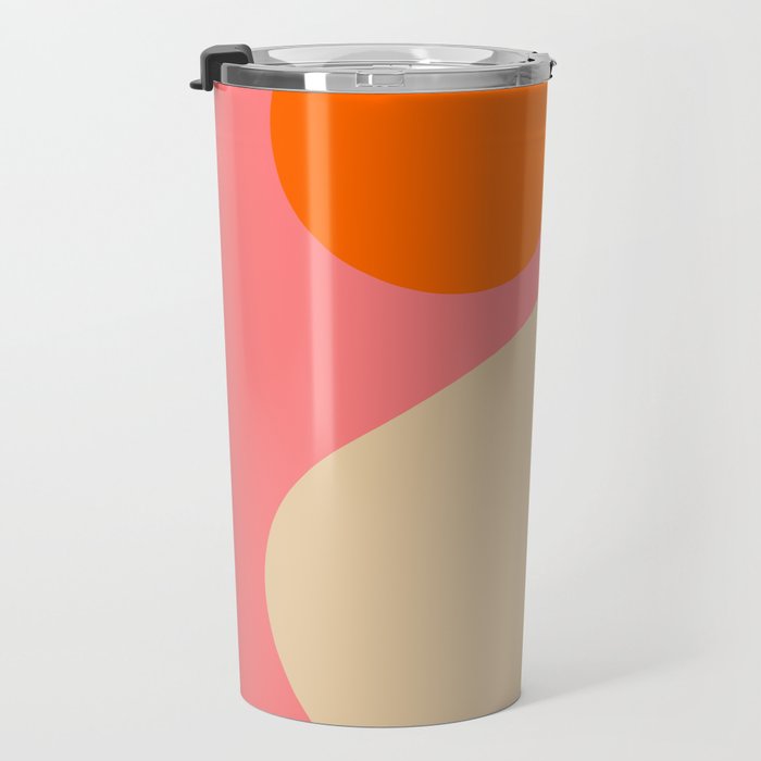abstract composition modern blush pink Travel Mug Gallery Image 3