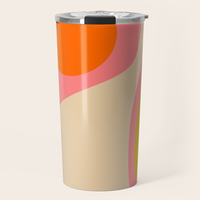 abstract composition modern blush pink Travel Mug Gallery Image 1
