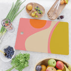 abstract composition modern blush pink Cutting Board Gallery Image 2