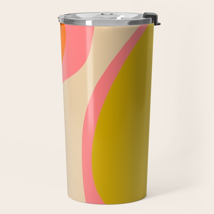 abstract composition modern blush pink Travel Mug Gallery Image 2
