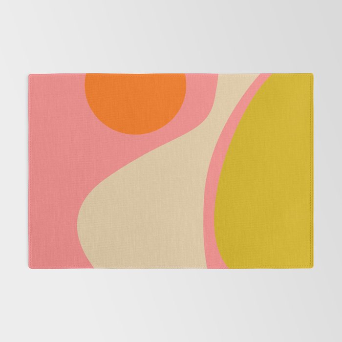 abstract composition modern blush pink Rug Gallery Image 2