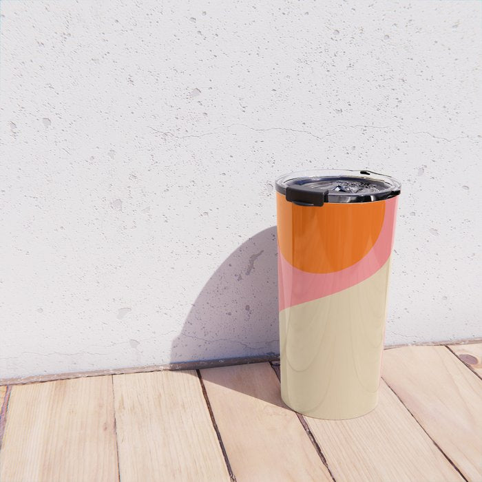 abstract composition modern blush pink Travel Mug Gallery Image 4