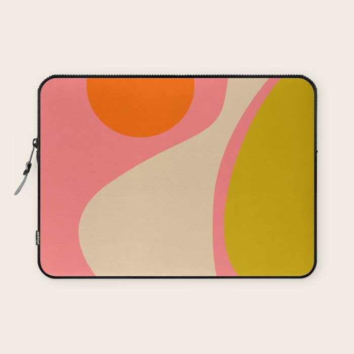 abstract composition modern blush pink Laptop Sleeve Gallery Image 1