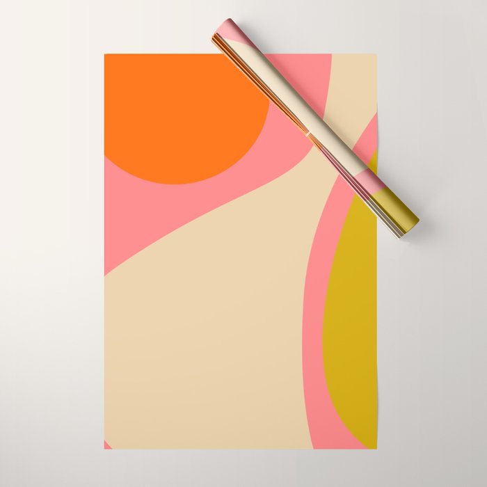 abstract composition modern blush pink Wrapping Paper Gallery Image 1