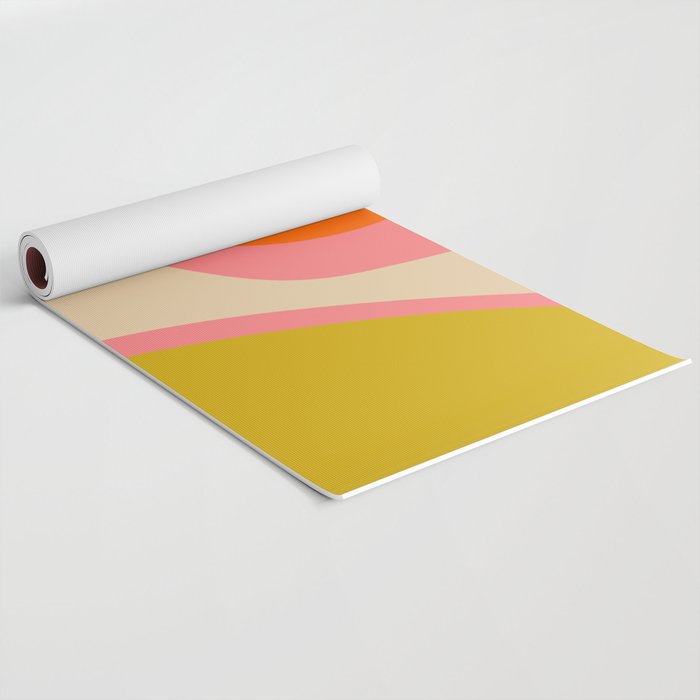 abstract composition modern blush pink Yoga Mat Gallery Image 2