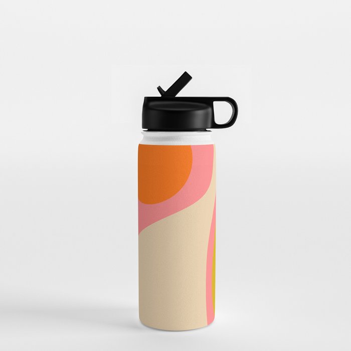abstract composition modern blush pink Water Bottle Gallery Image 1