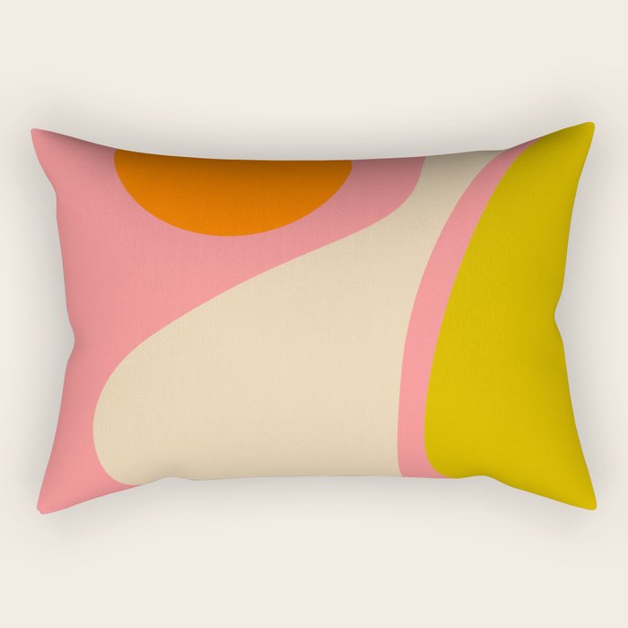 abstract composition modern blush pink Rectangular Pillow Gallery Image 1