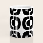 Mid Century Modern Geometric 921 Black and White Coffee Mug Gallery Image 4