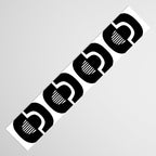 Mid Century Modern Geometric 921 Black and White Table Runner Gallery Image 3