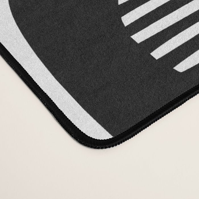 Mid Century Modern Geometric 921 Black and White Desk Mat Gallery Image 4