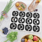 Mid Century Modern Geometric 921 Black and White Cutting Board Gallery Image 2