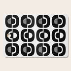 Mid Century Modern Geometric 921 Black and White Cutting Board Gallery Image 1