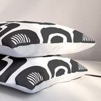 Mid Century Modern Geometric 921 Black and White Pillow Sham Gallery Image 3