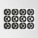 Mid Century Modern Geometric 921 Black and White Rug Gallery Image 2