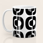 Mid Century Modern Geometric 921 Black and White Coffee Mug Gallery Image 3