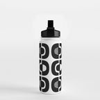Mid Century Modern Geometric 921 Black and White Water Bottle Gallery Image 2
