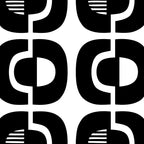 Mid Century Modern Geometric 921 Black and White Coffee Mug Gallery Image 2
