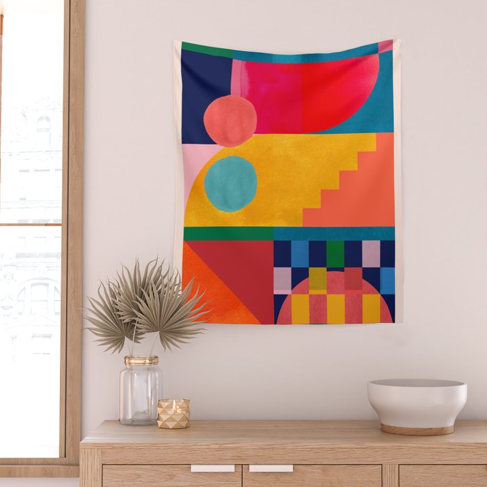 Geometric Shapes 149 Wall Tapestry Gallery Image 2